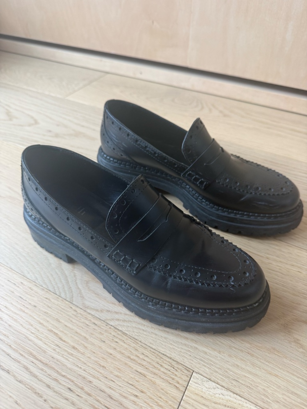 Minelli Paris Chunky Loafers - Black - Size 39